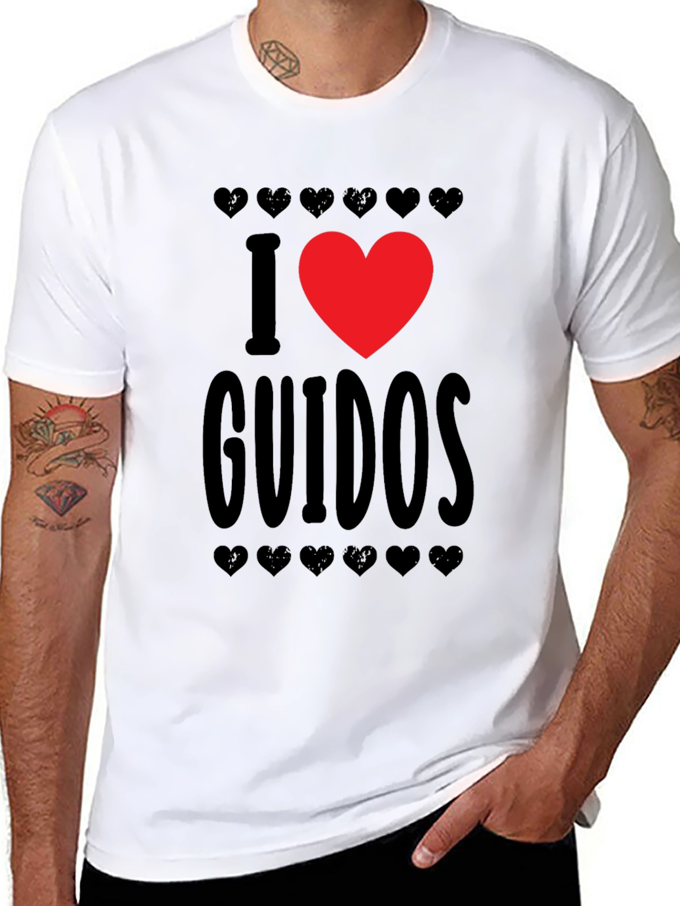 I Heart Guidos Graphic Tee - Black
