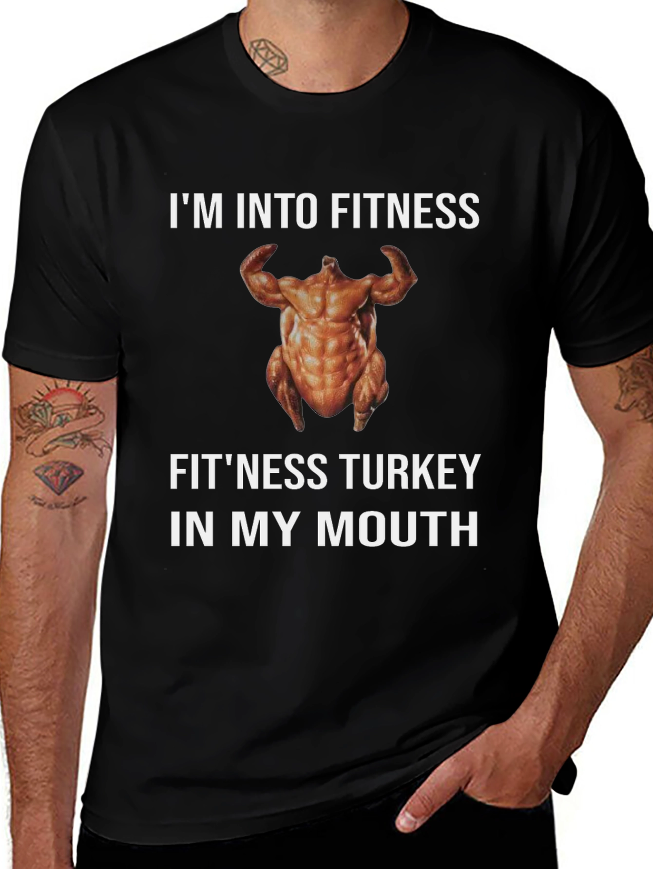 Fitness Turkey T-Shirt - Funny Thanksgiving Gym Tee