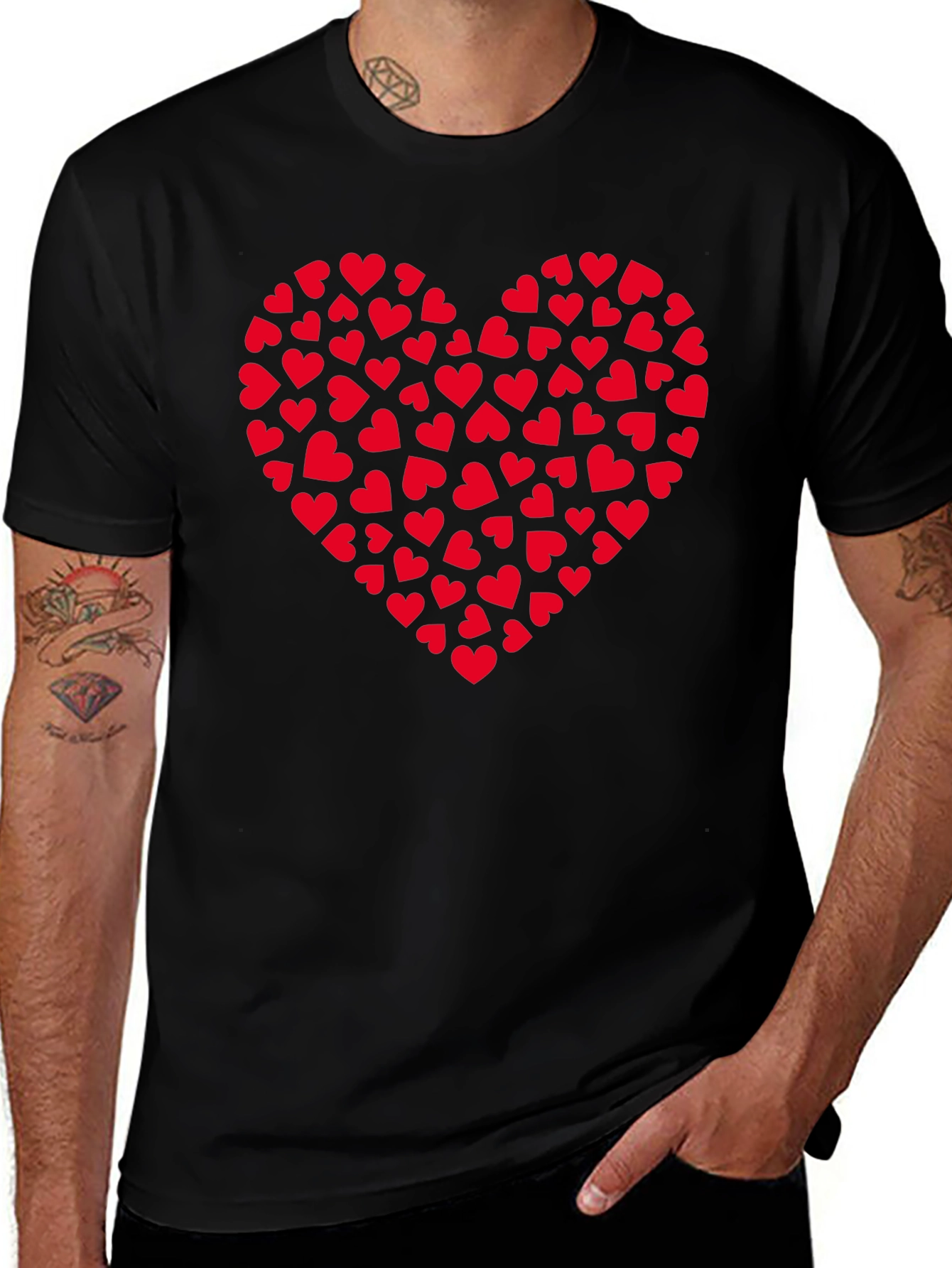 Heart of Hearts Black T-Shirt