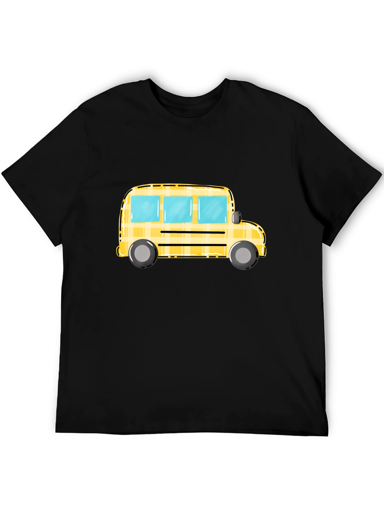School Bus Graphic Tee - Black Unisex T-Shirt