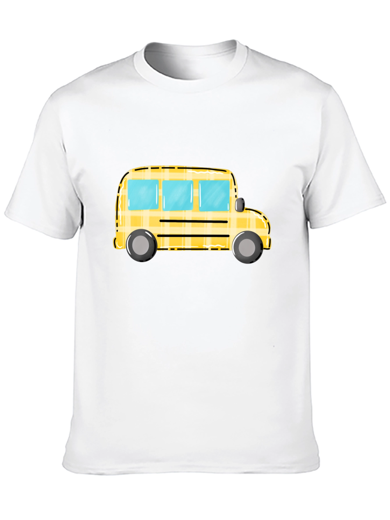 School Bus Graphic Tee - Black Unisex T-Shirt