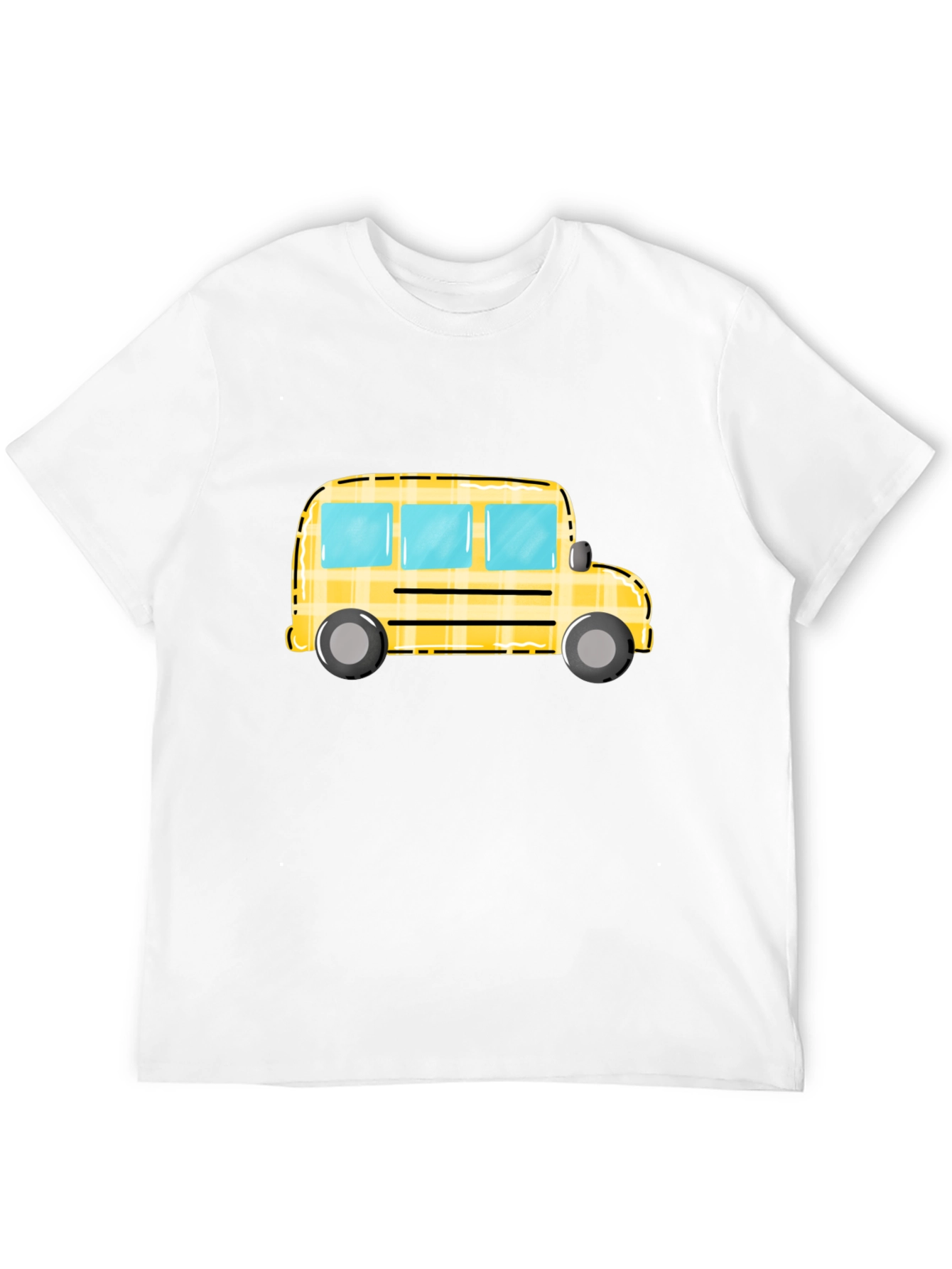 School Bus Graphic Tee - Black Unisex T-Shirt