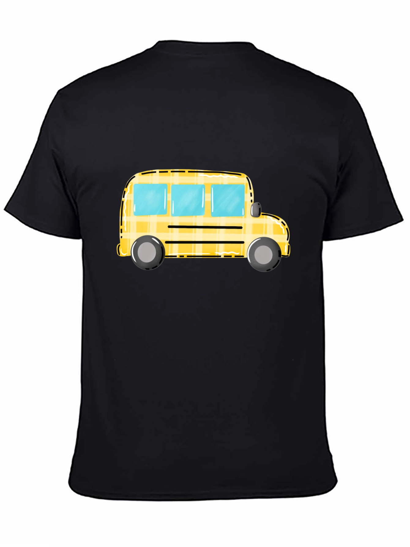 School Bus Graphic Tee - Black Unisex T-Shirt