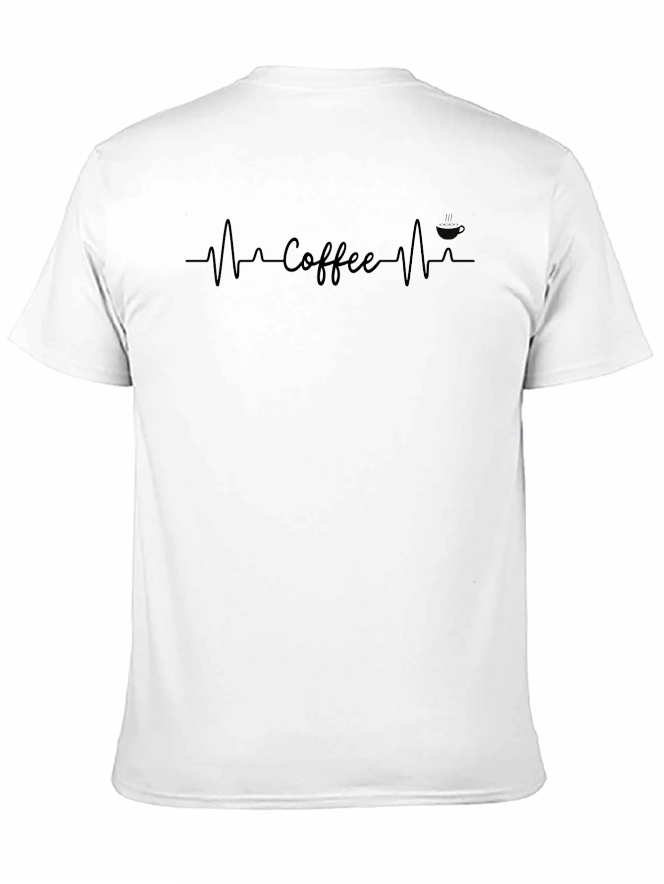 Coffee Heartbeat T-Shirt - Black