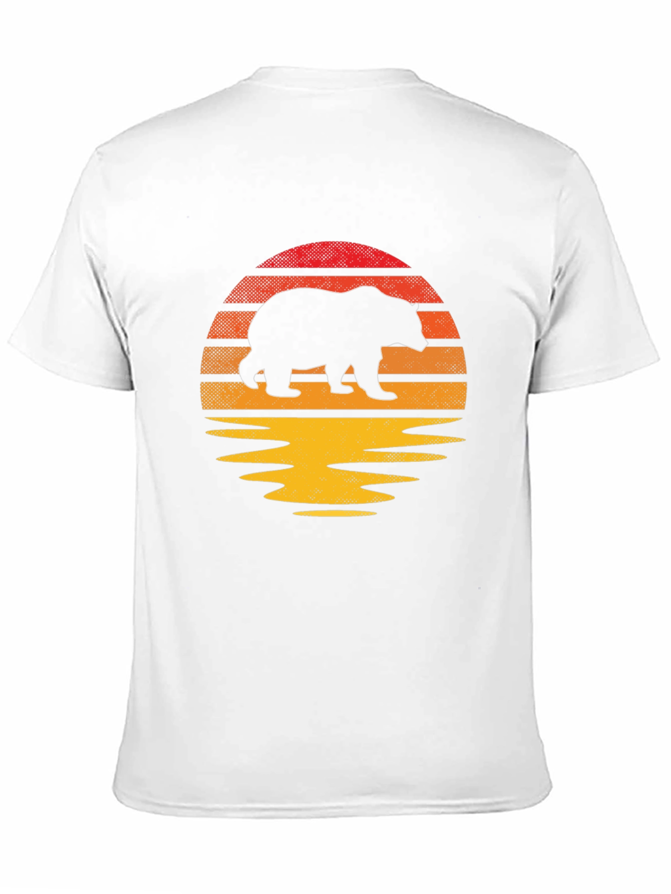 Sunset Bear Graphic Tee - Nature Inspired Mens T-Shirt