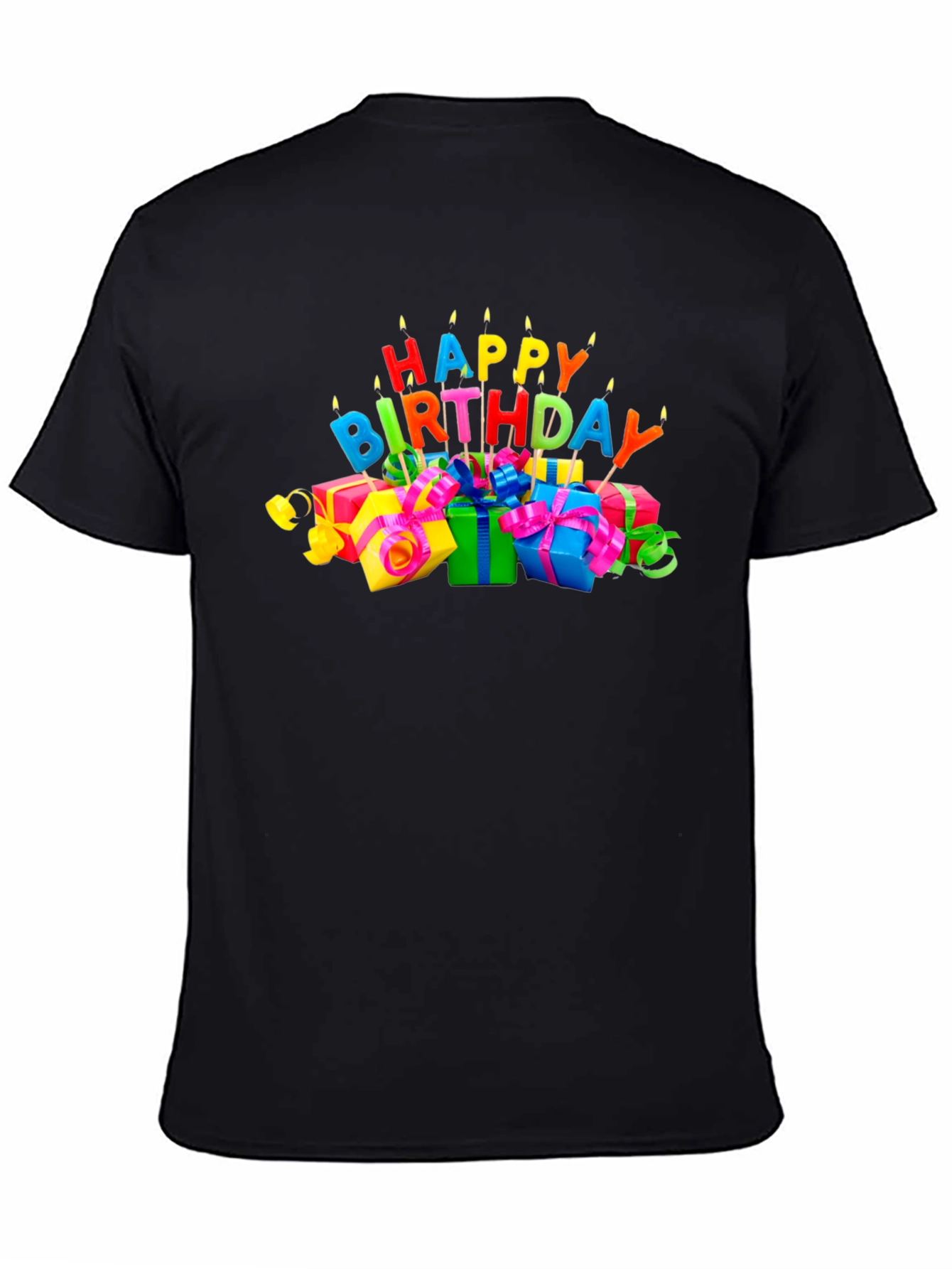 Happy Birthday Graphic Tee - Black