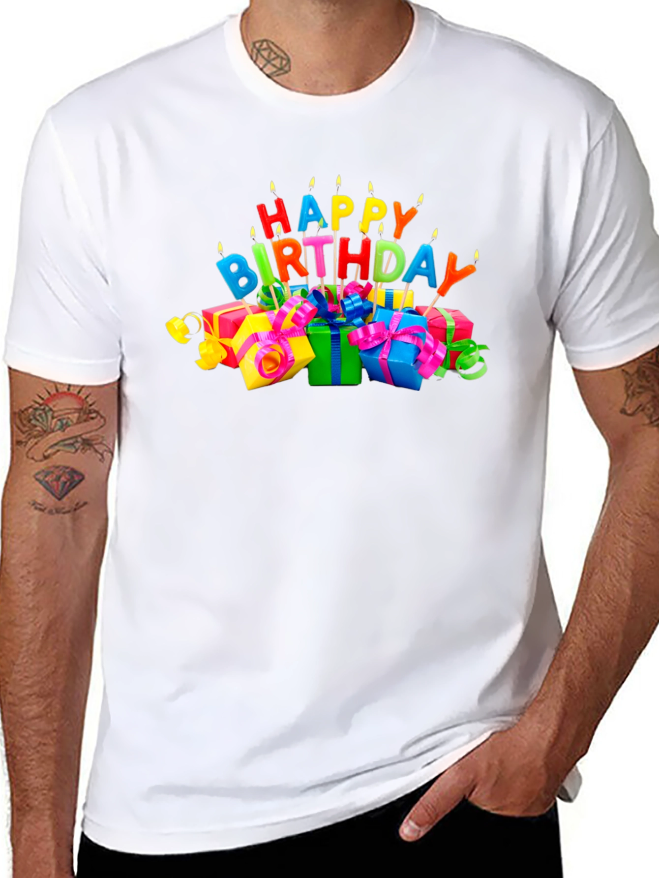 Happy Birthday Graphic Tee - Black