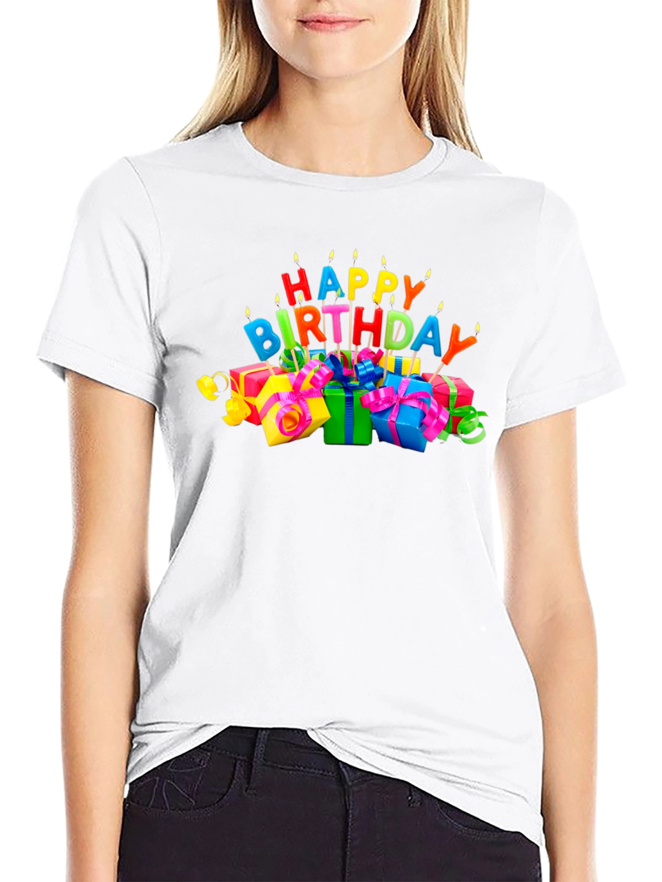 Happy Birthday Graphic Tee - Black