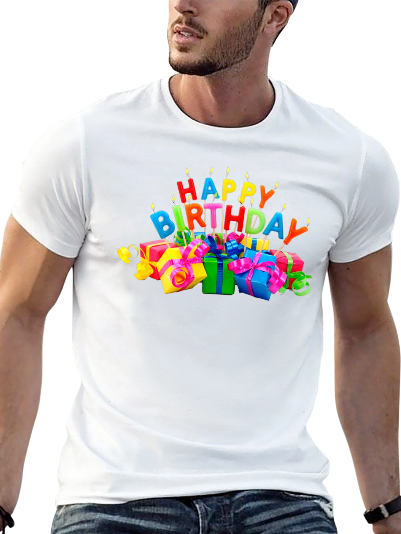 Happy Birthday Graphic Tee - Black