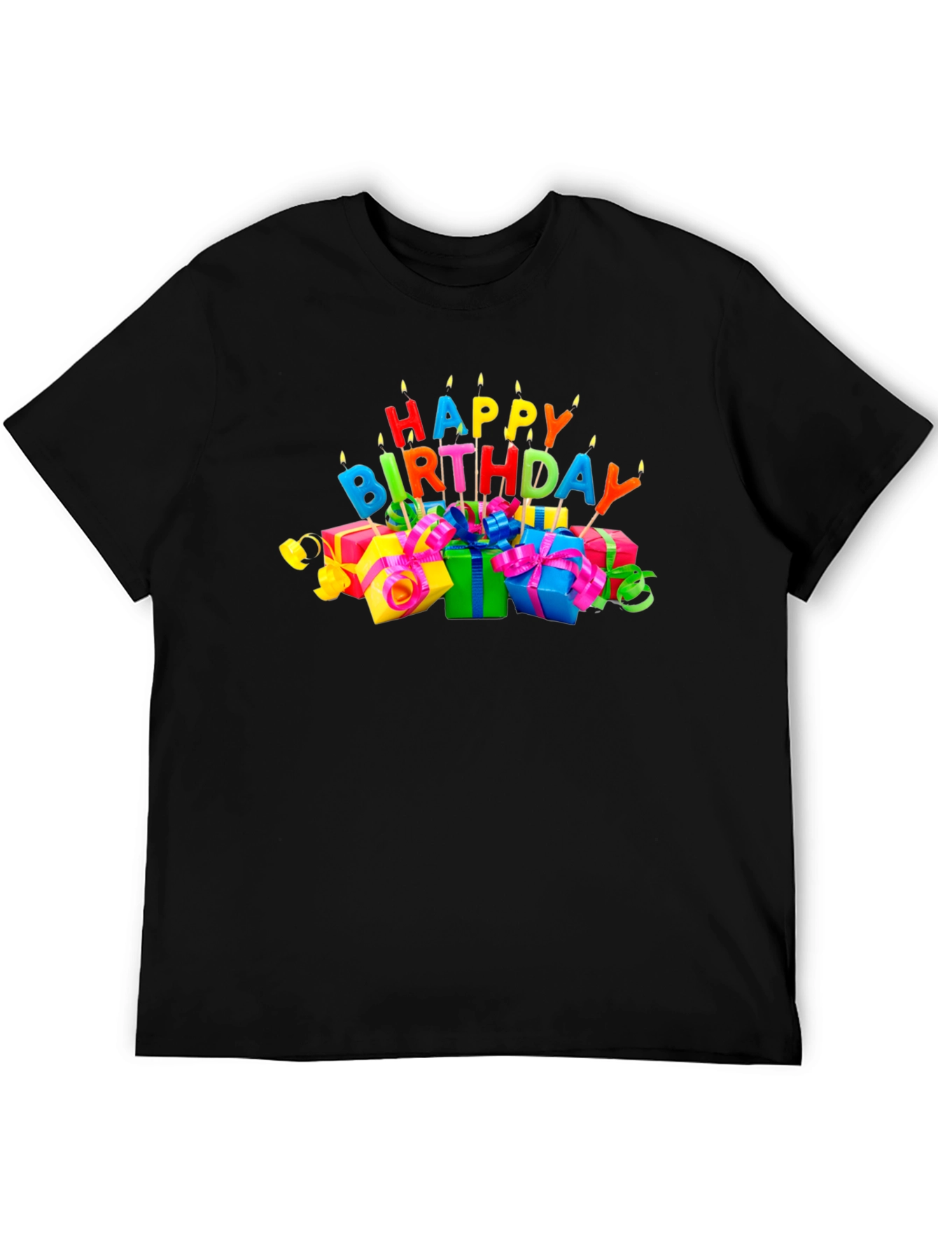 Happy Birthday Graphic Tee - Black