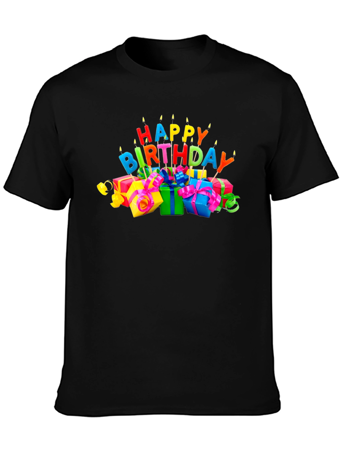 Happy Birthday Graphic Tee - Black