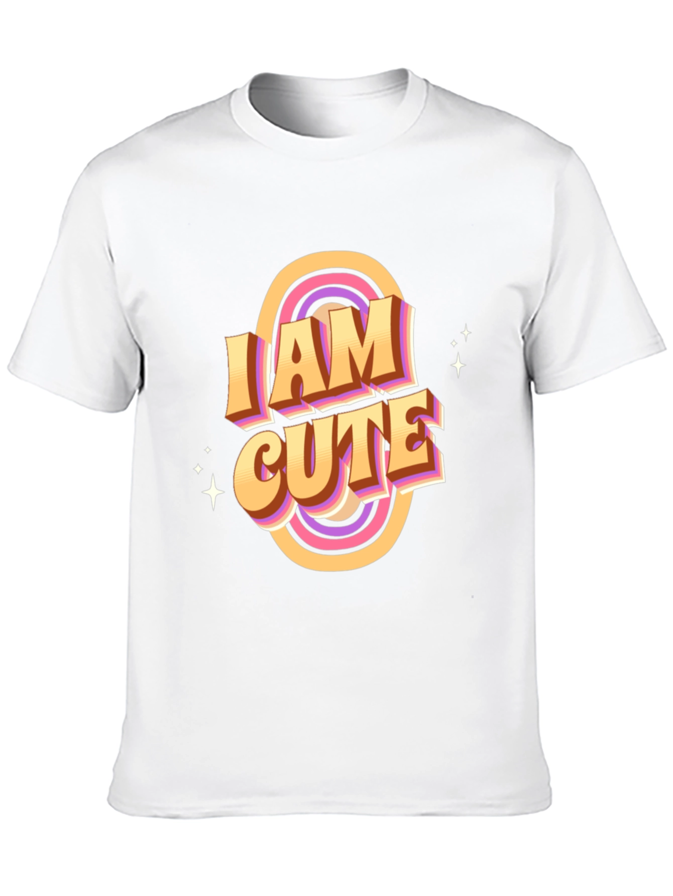 I Am Cute Graphic T-Shirt - Retro Style