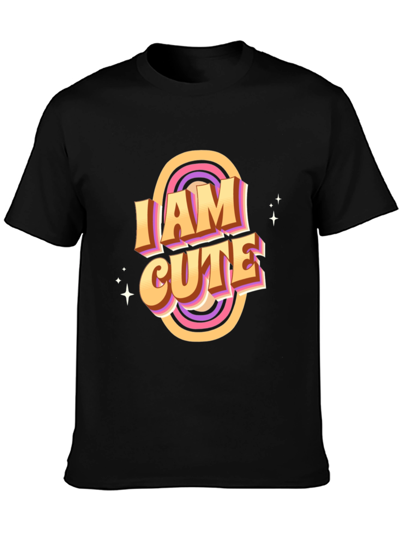 I Am Cute Graphic T-Shirt - Retro Style