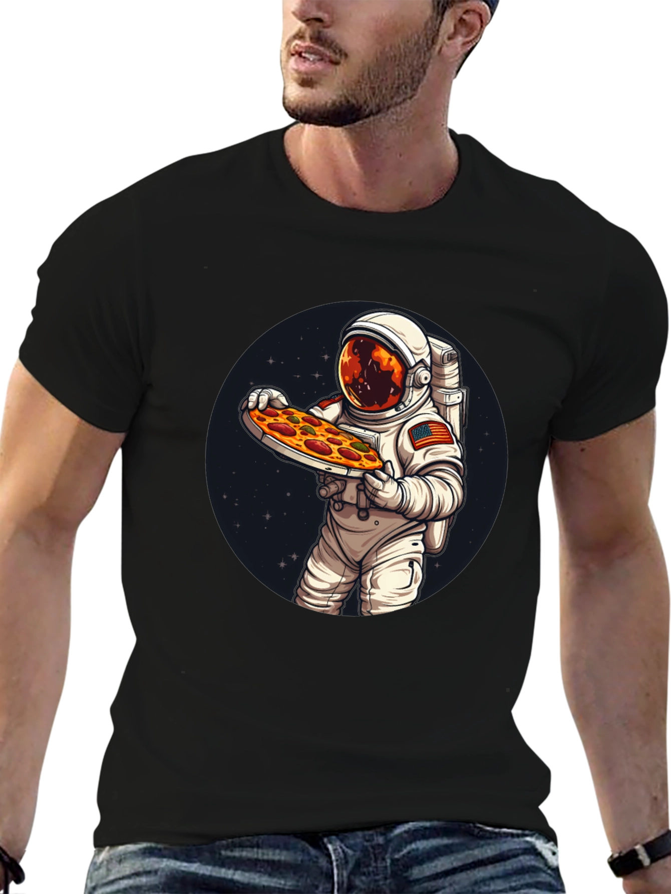 Astronaut Pizza T-Shirt: Space Foodie Tee
