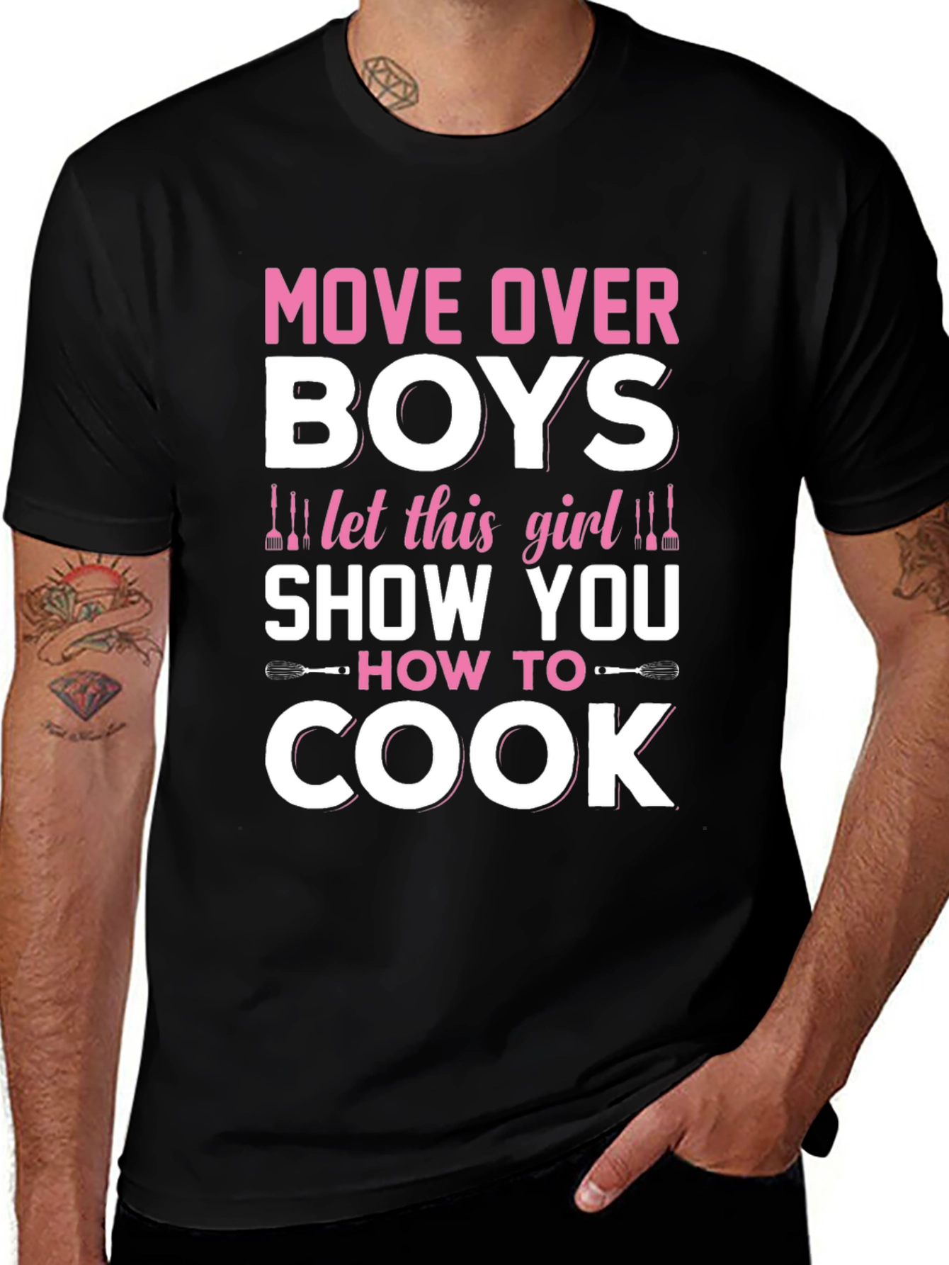 Move Over Boys Girls Can Cook Too T-Shirt