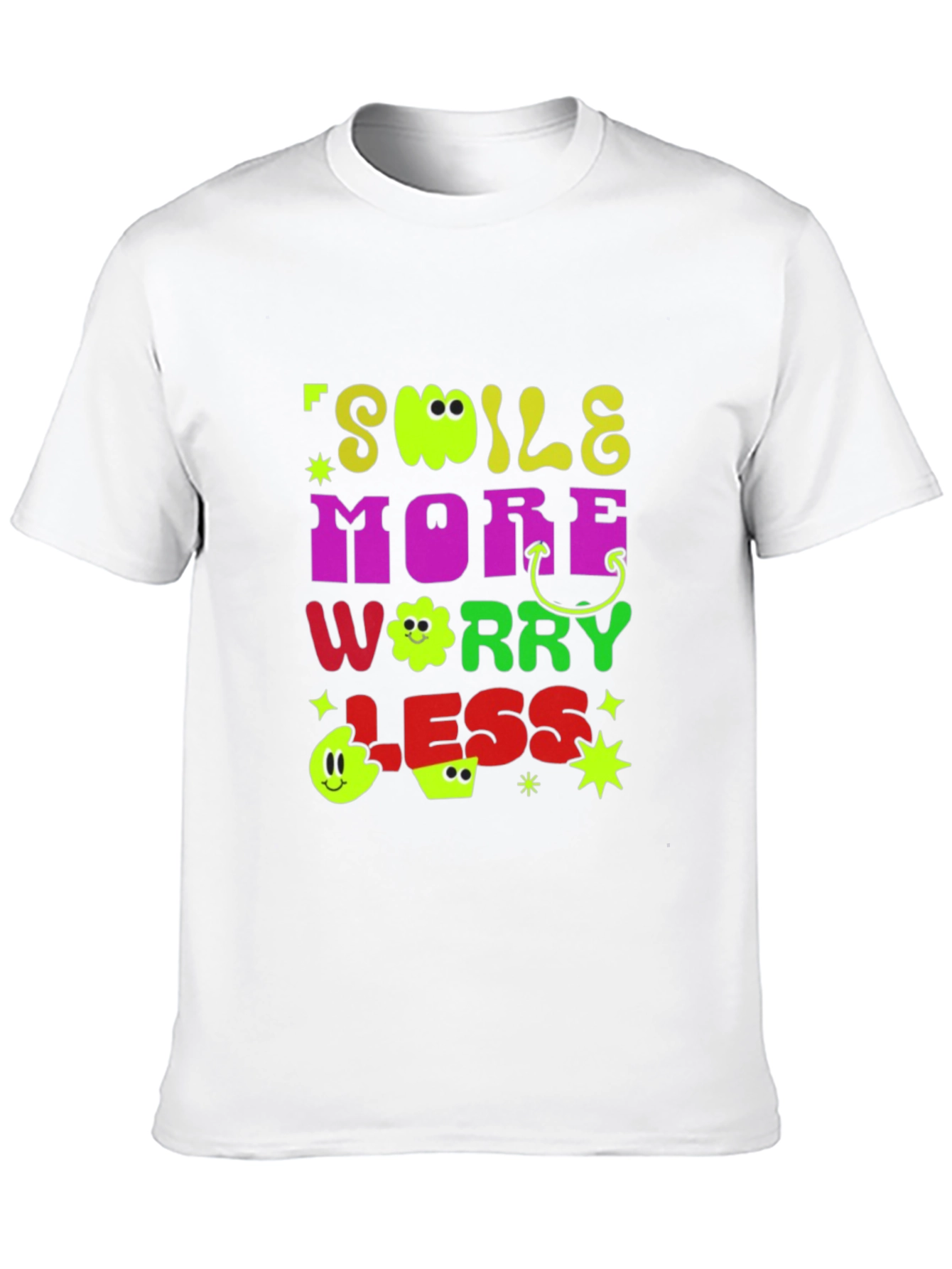 Smile More Worry Less Graphic Tee