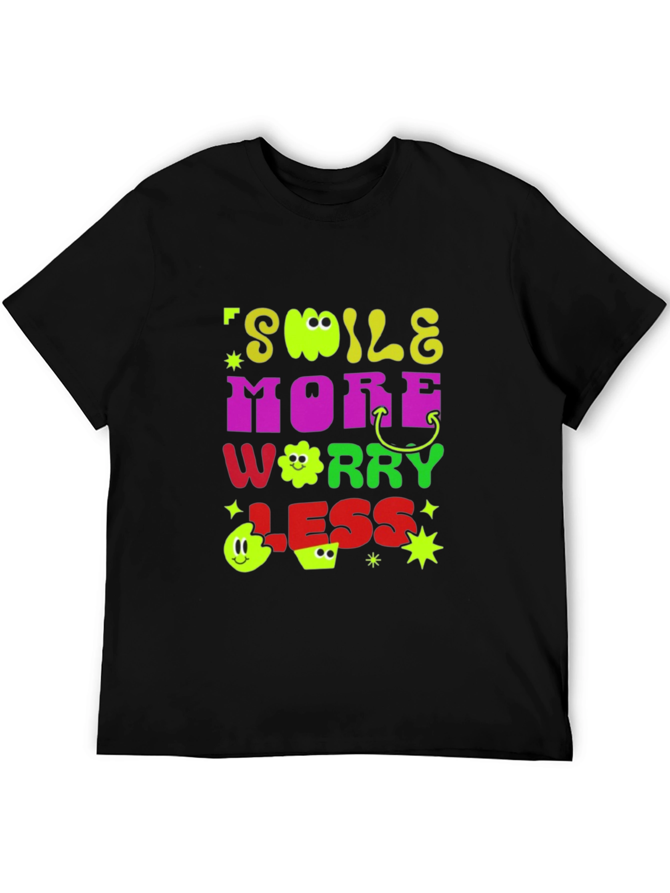 Smile More Worry Less Graphic Tee