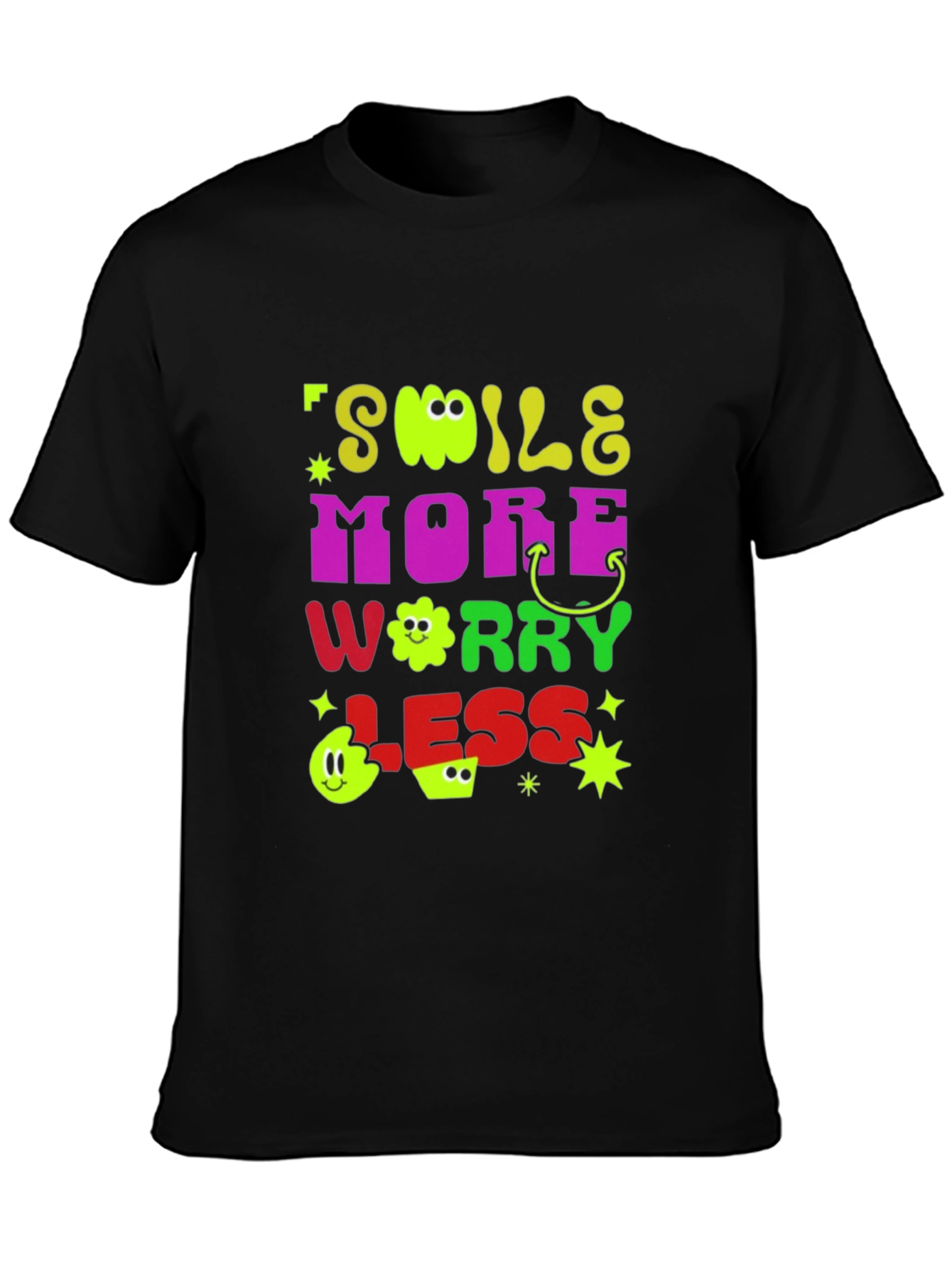 Smile More Worry Less Graphic Tee