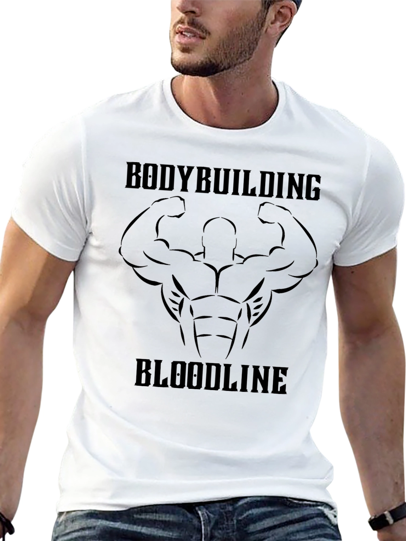 Bodybuilding Bloodline Black Graphic Tee