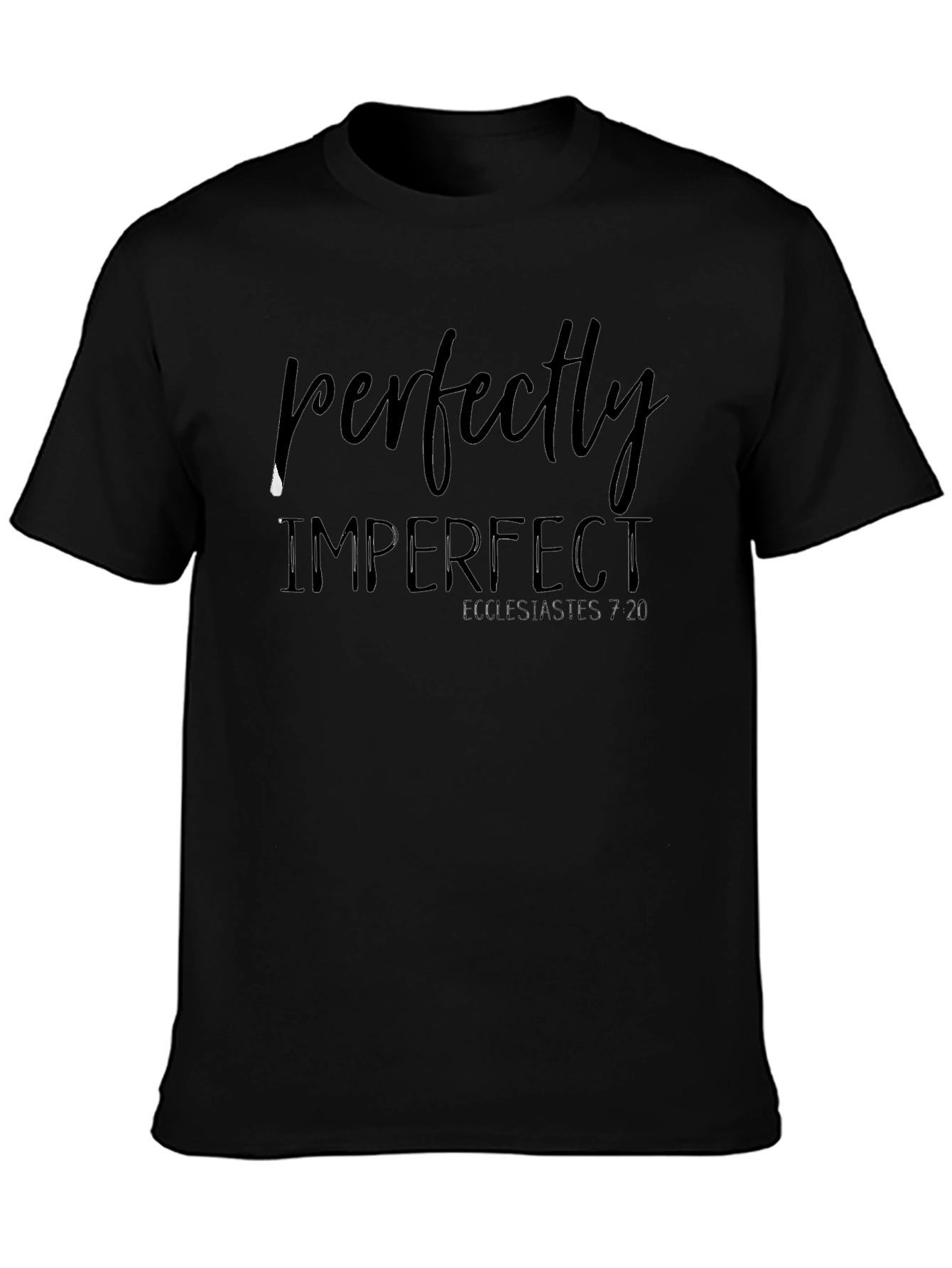 Perfectly Imperfect Black Graphic Tee