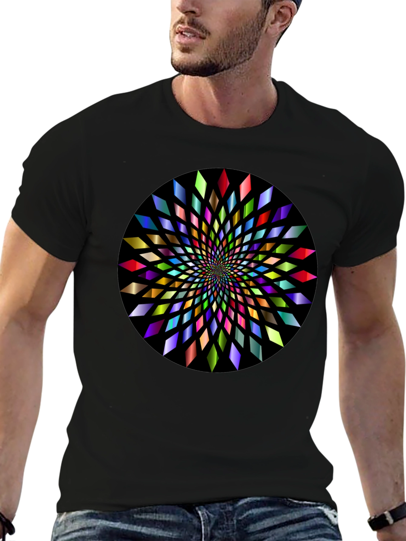 Abstract Geometric Circle Graphic T-Shirt