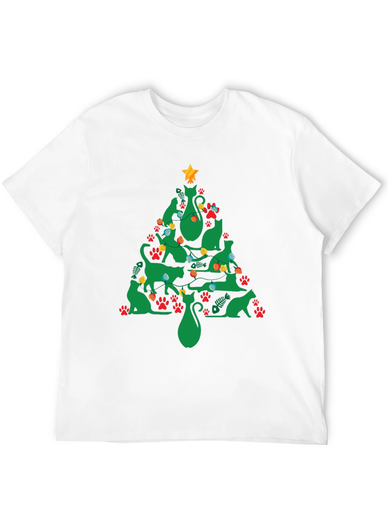 Festive Cat Christmas Tree T-Shirt