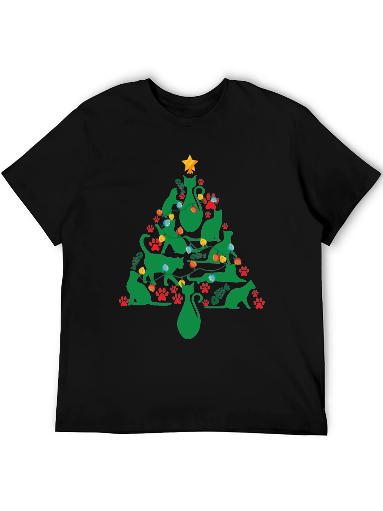 Festive Cat Christmas Tree T-Shirt