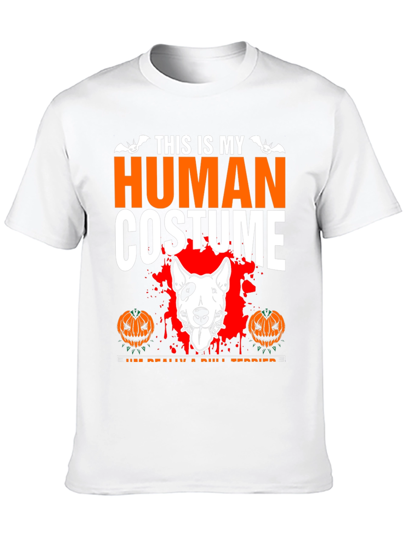 Halloween Bull Terrier Human Costume T-Shirt