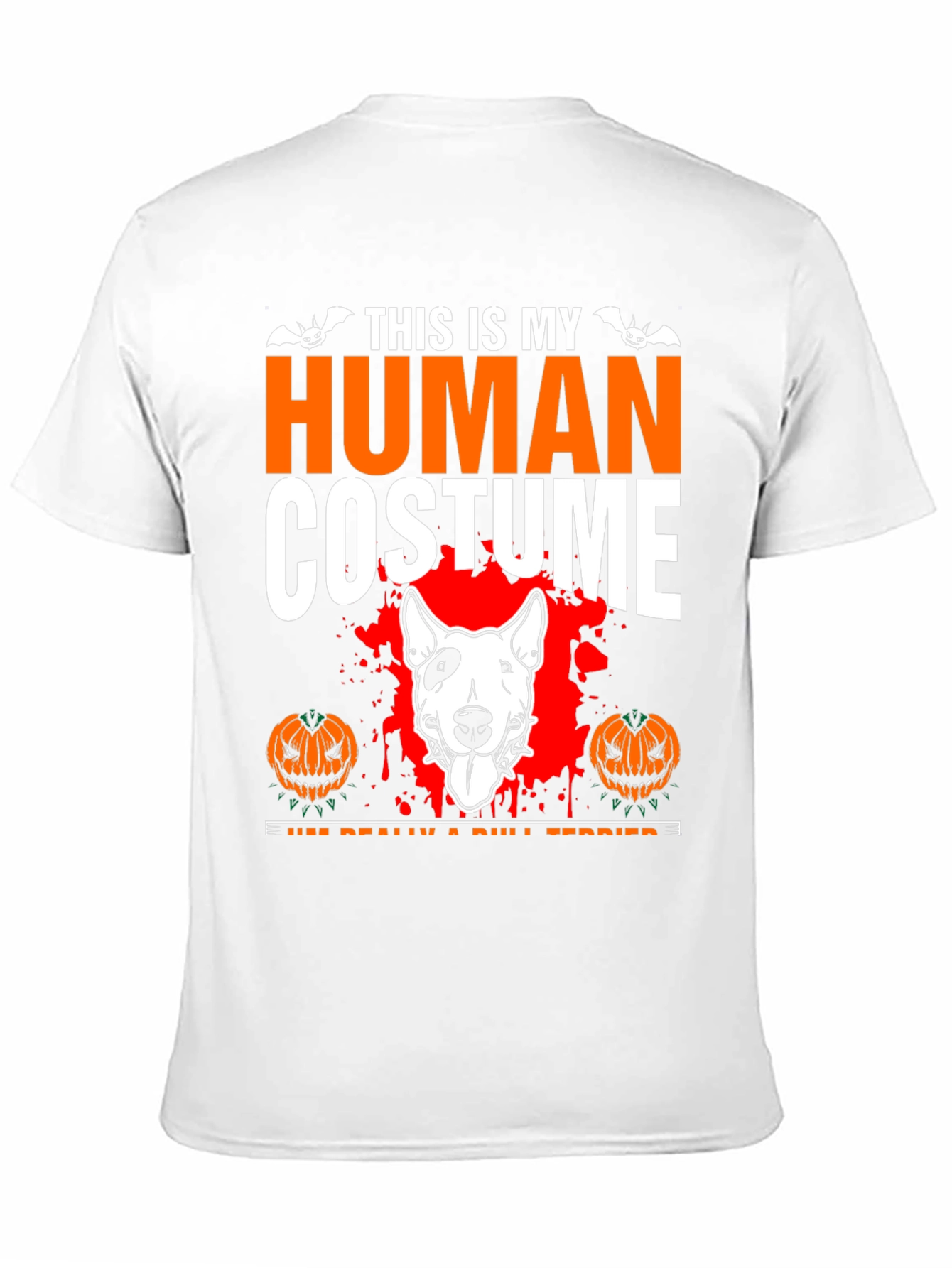 Halloween Bull Terrier Human Costume T-Shirt