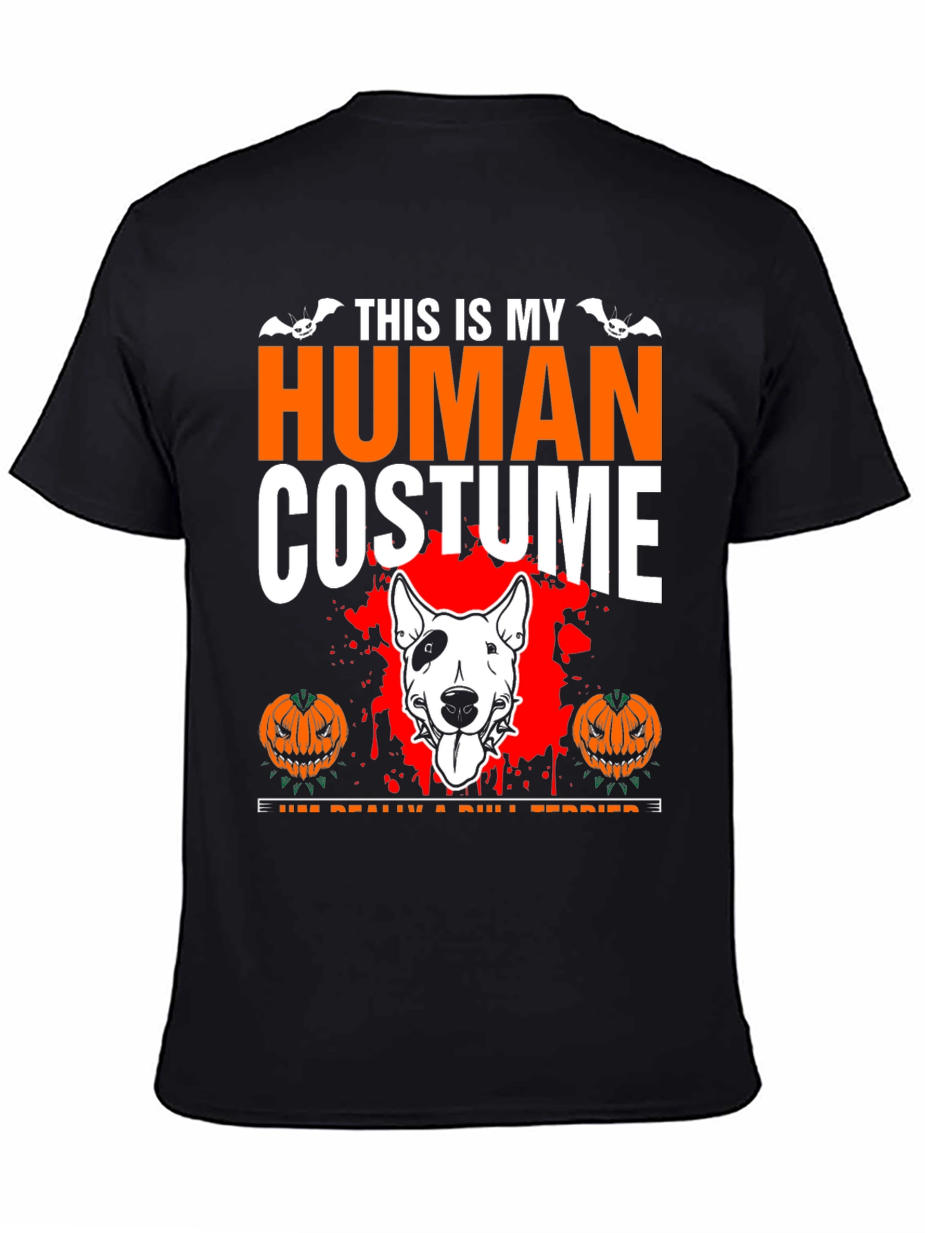 Halloween Bull Terrier Human Costume T-Shirt