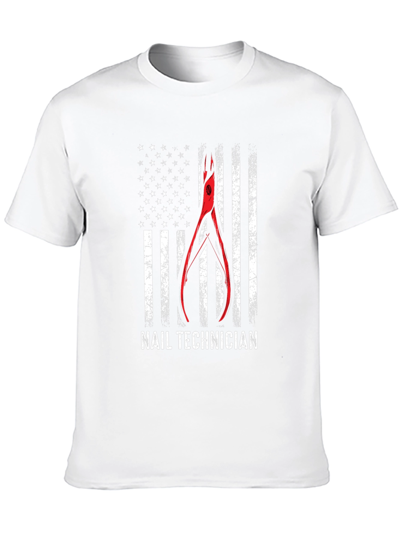 Nail Technician Patriotic American Flag T-Shirt