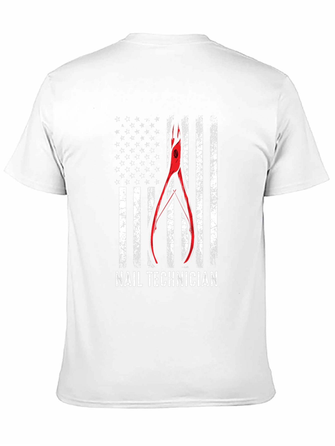 Nail Technician Patriotic American Flag T-Shirt