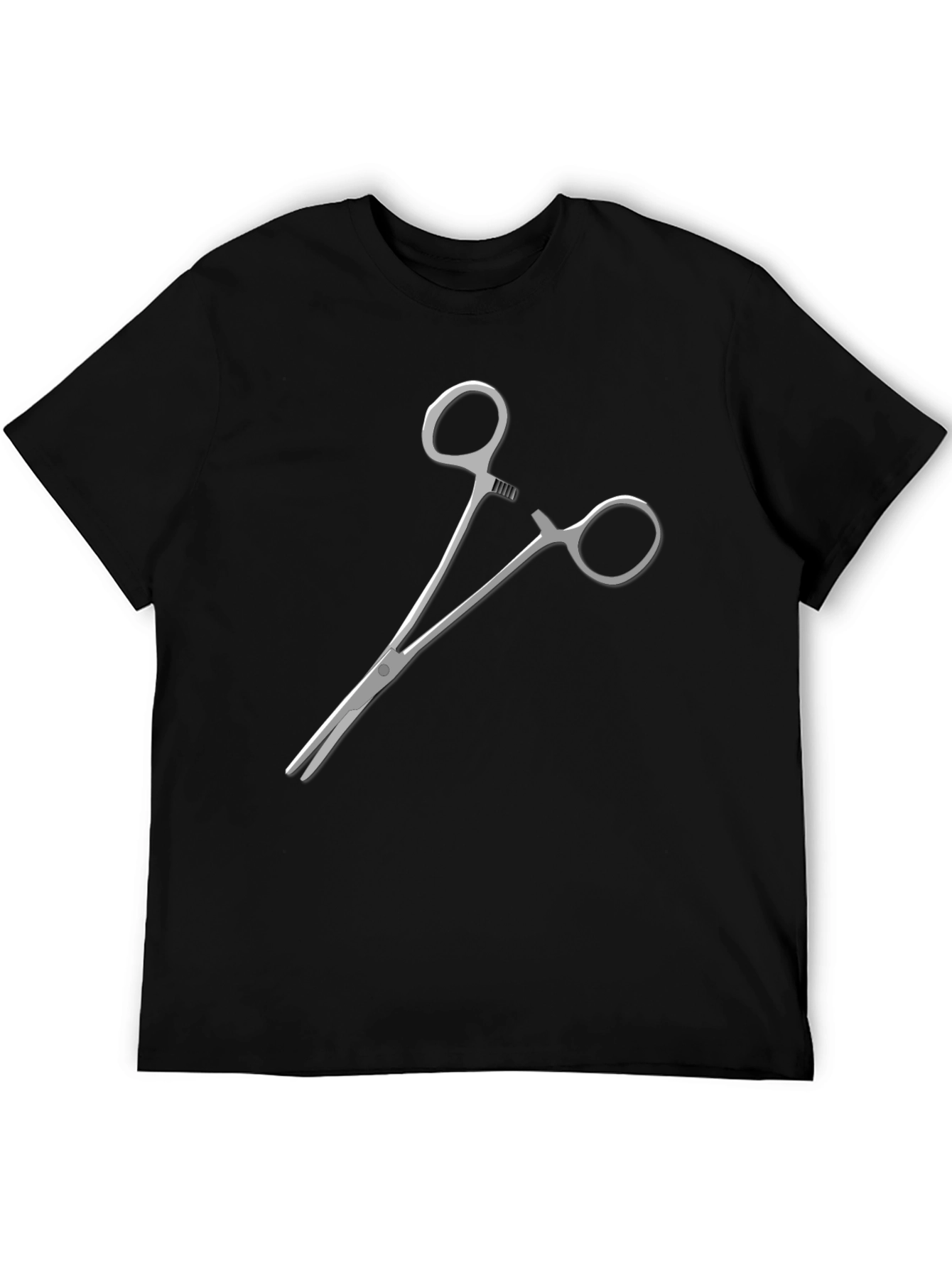Surgical Clamp Graphic Tee - Black Cotton Blend
