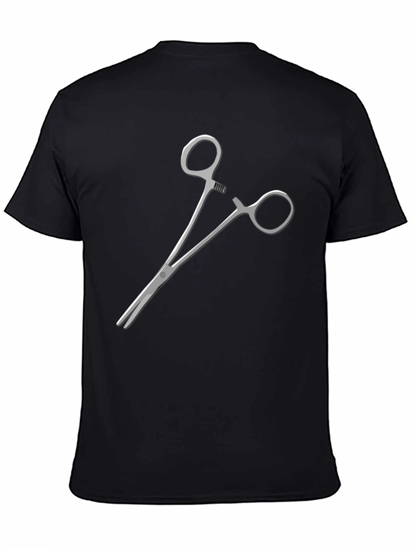 Surgical Clamp Graphic Tee - Black Cotton Blend