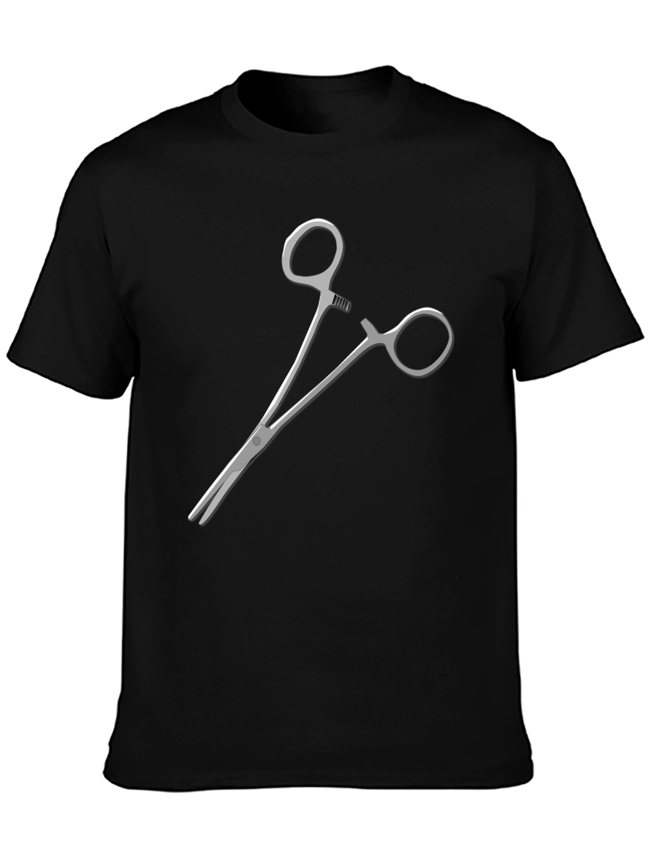 Surgical Clamp Graphic Tee - Black Cotton Blend