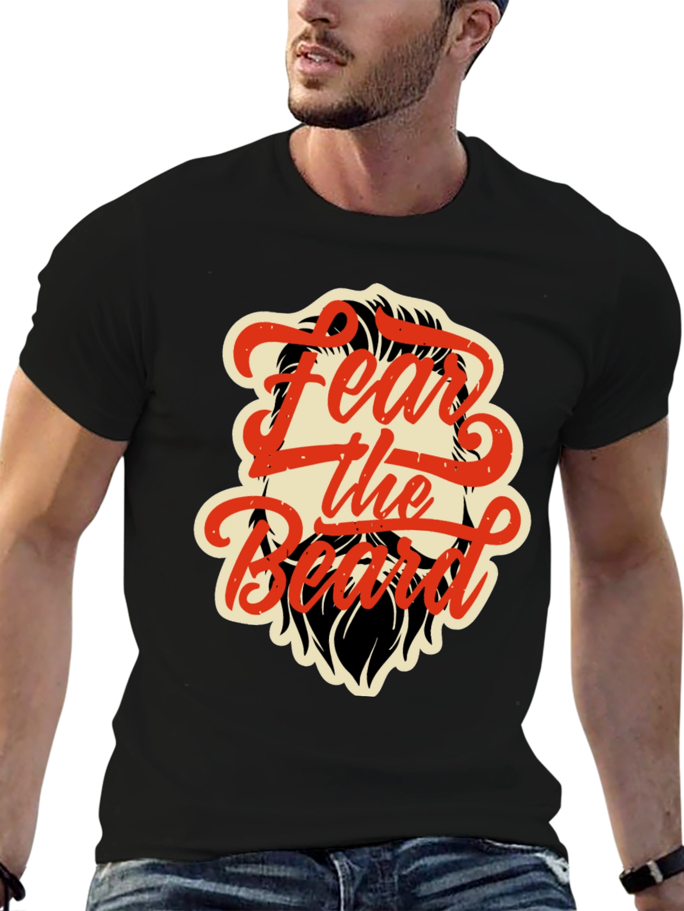 Fear the Beard Graphic Tee - Black