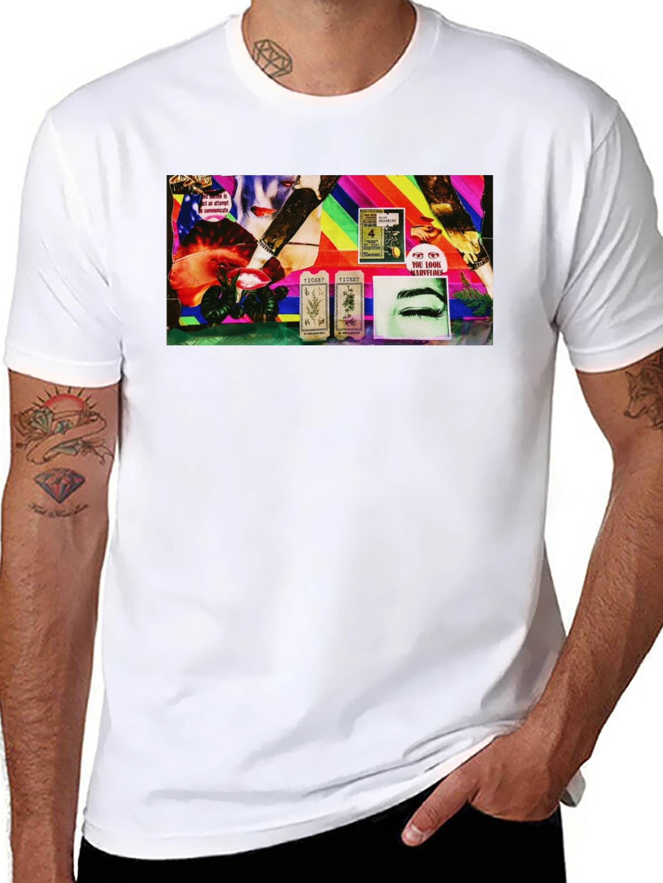 Unique Graphic Print Black T-Shirt