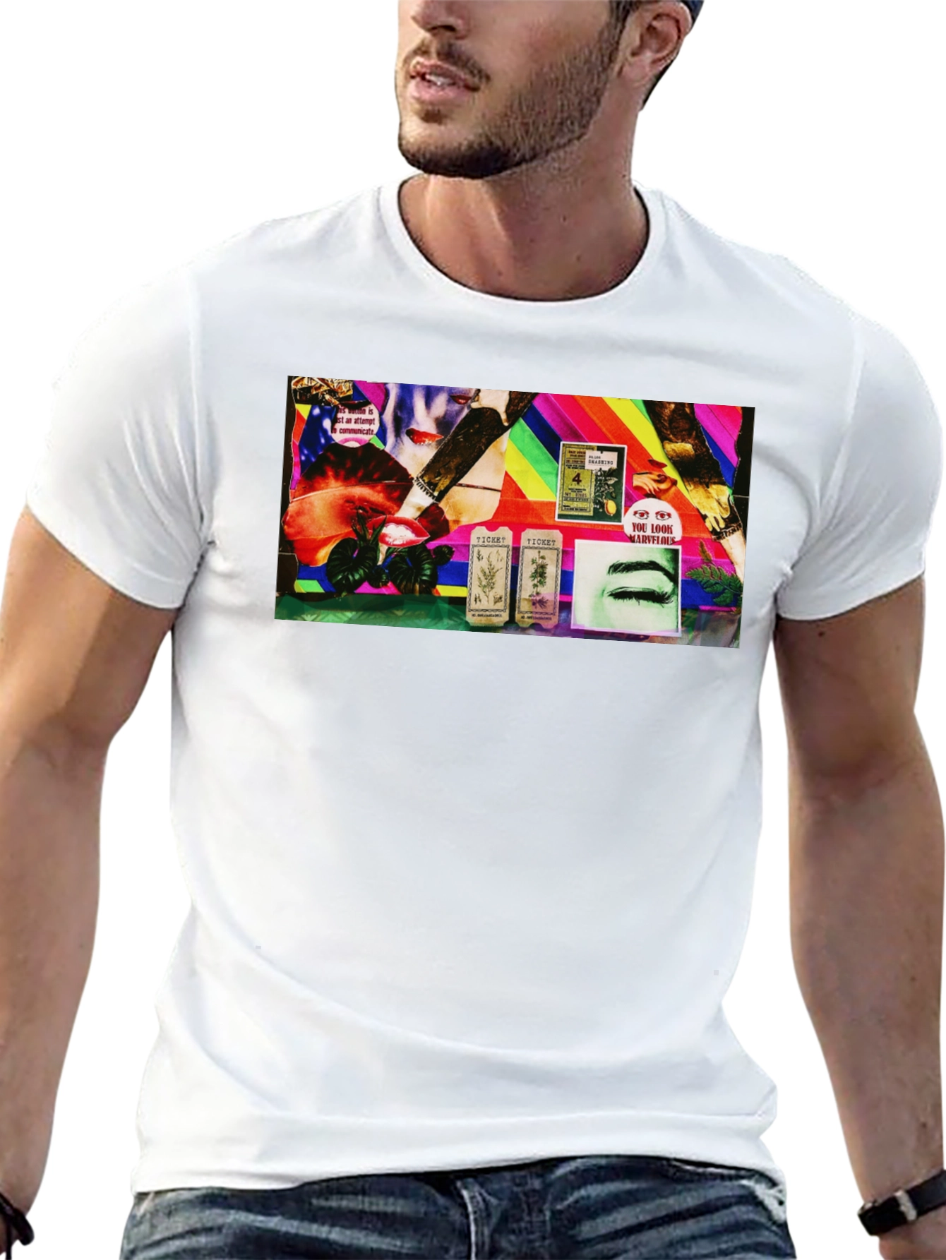 Unique Graphic Print Black T-Shirt