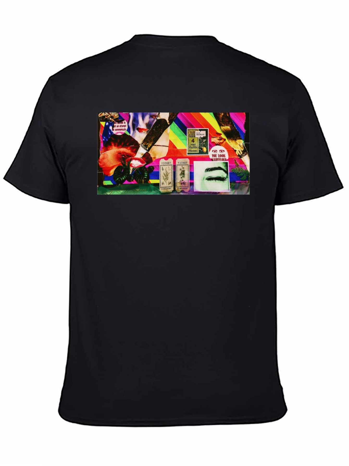 Unique Graphic Print Black T-Shirt