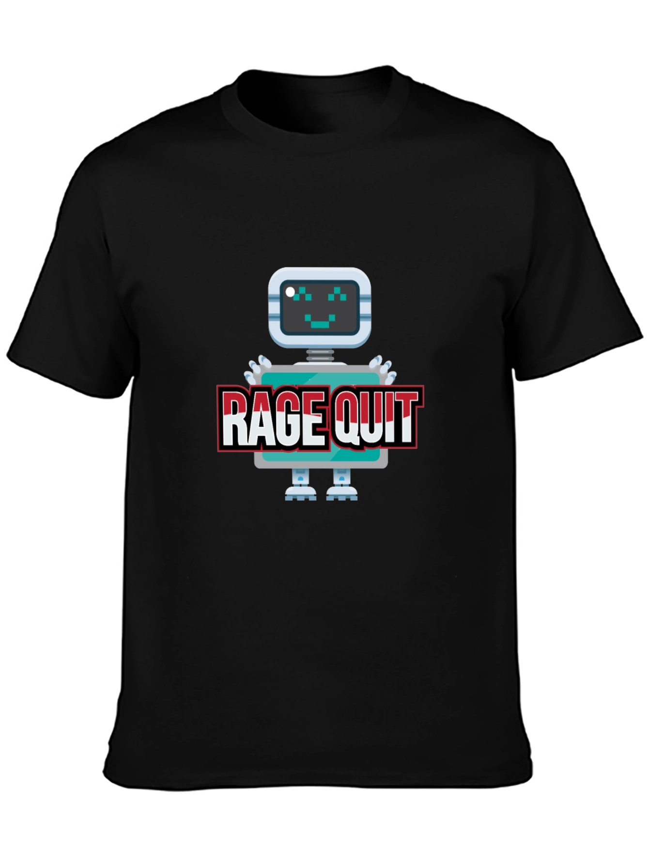 Rage Quit Robot Graphic Tee - Gamer T-Shirt
