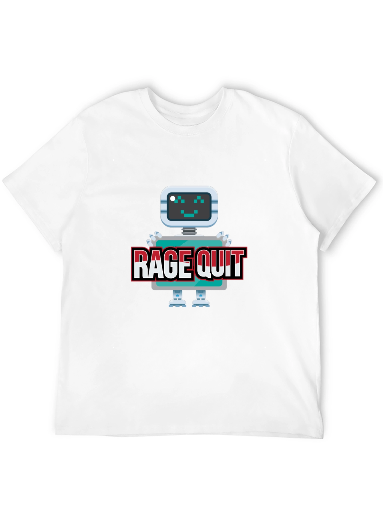 Rage Quit Robot Graphic Tee - Gamer T-Shirt