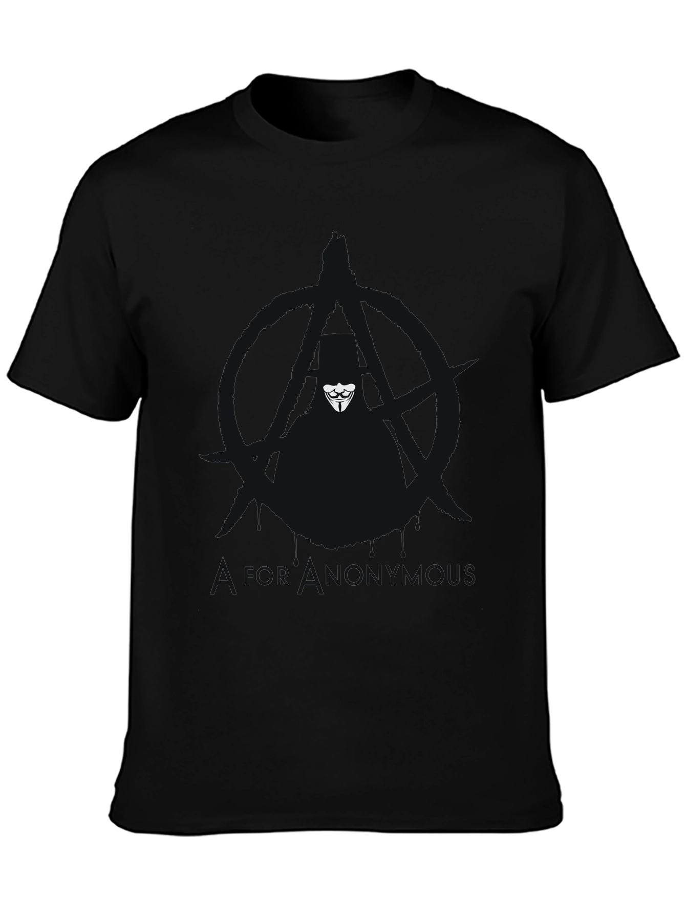 Anonymous Mask Black T-Shirt - Graphic Tee