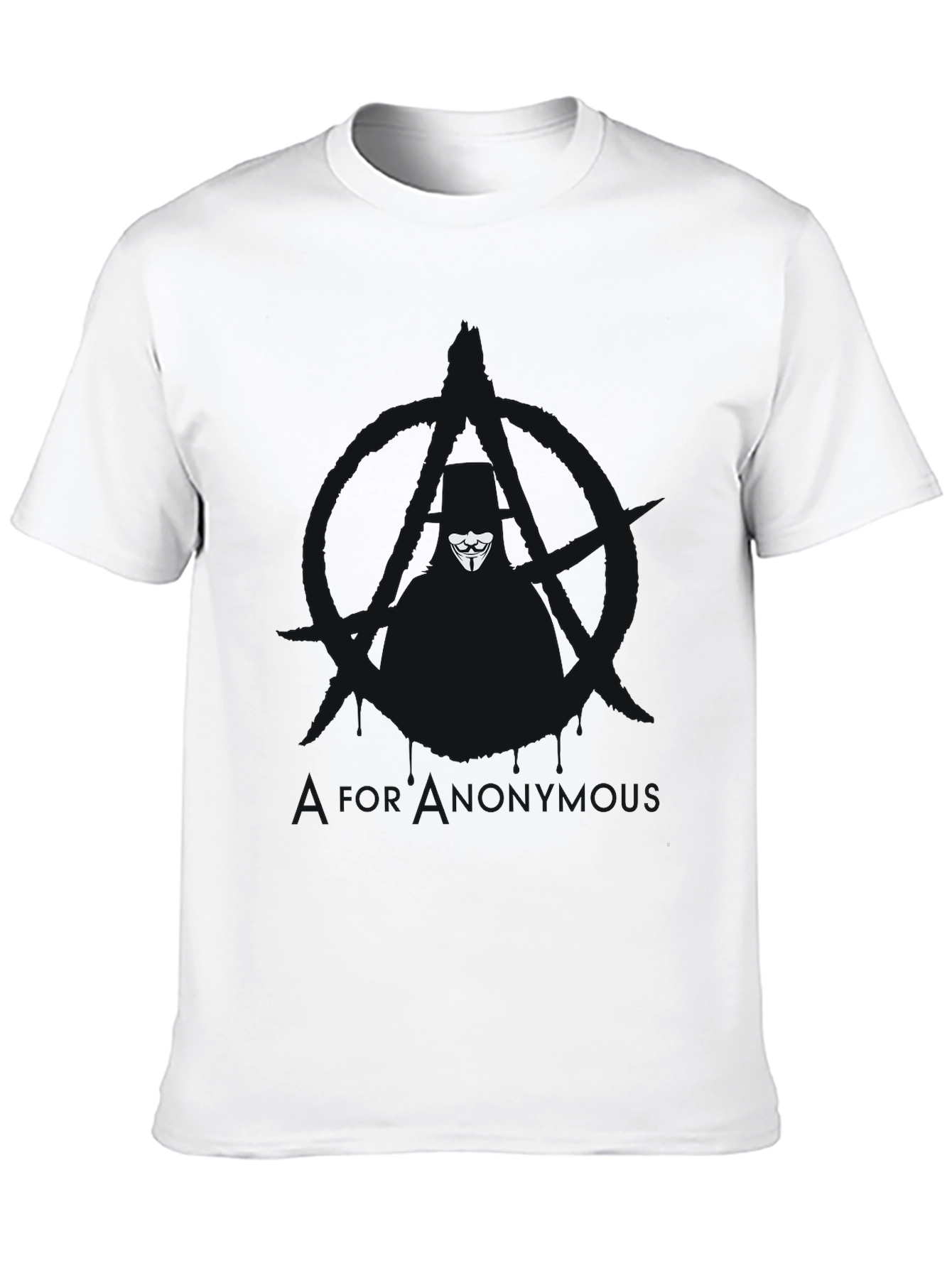 Anonymous Mask Black T-Shirt - Graphic Tee
