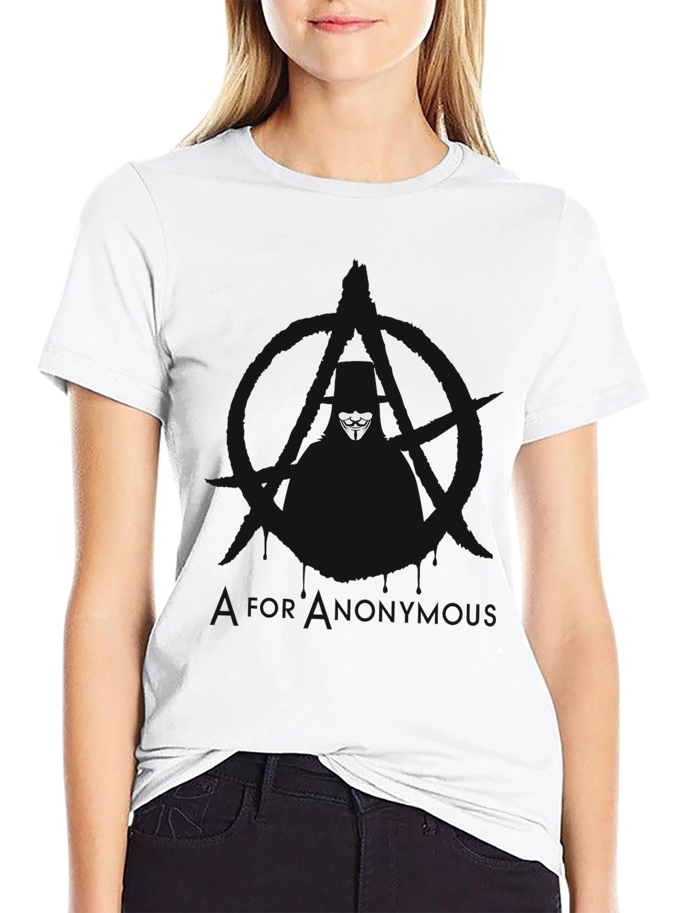 Anonymous Mask Black T-Shirt - Graphic Tee