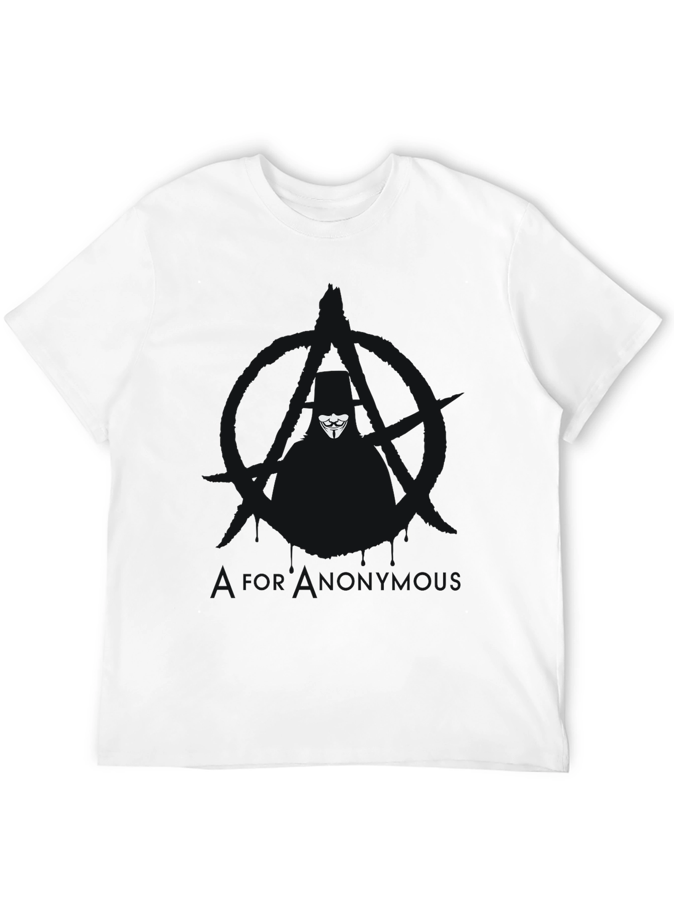 Anonymous Mask Black T-Shirt - Graphic Tee