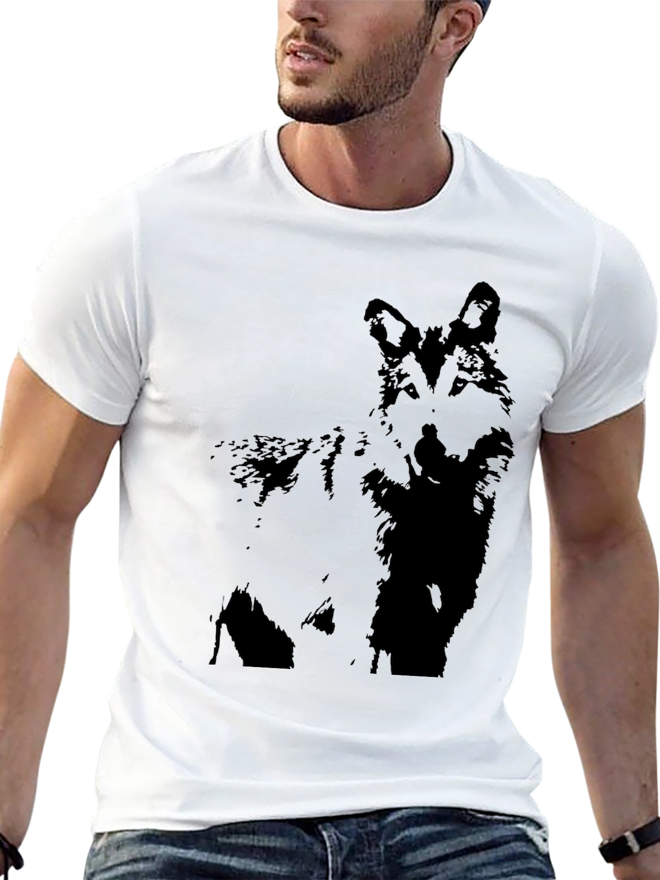 Wolf Graphic Black T-Shirt