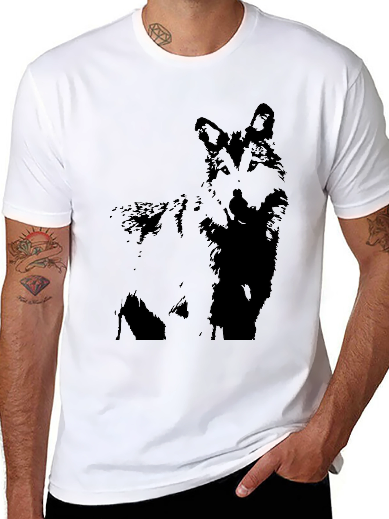 Wolf Graphic Black T-Shirt