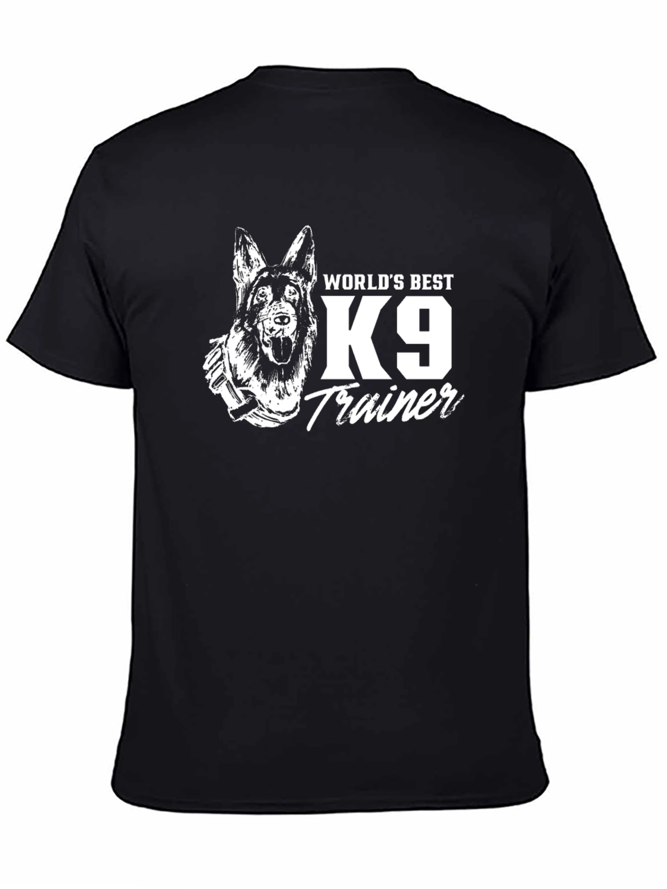 Worlds Best K9 Trainer Black T-Shirt