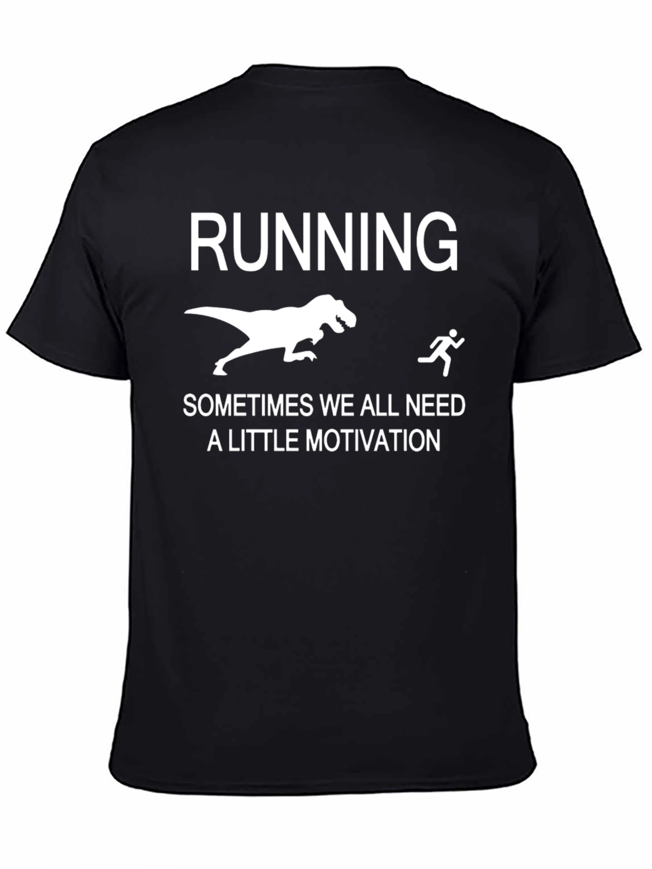 Running Motivation T-Shirt - Funny Dino Chase Tee