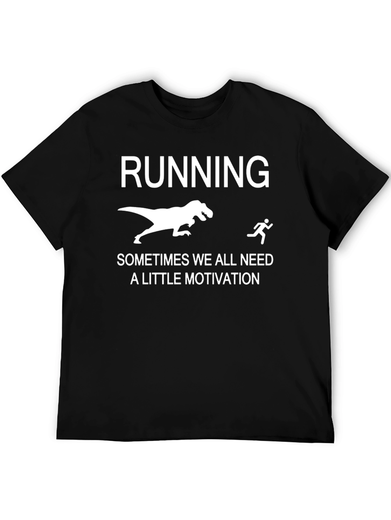 Running Motivation T-Shirt - Funny Dino Chase Tee